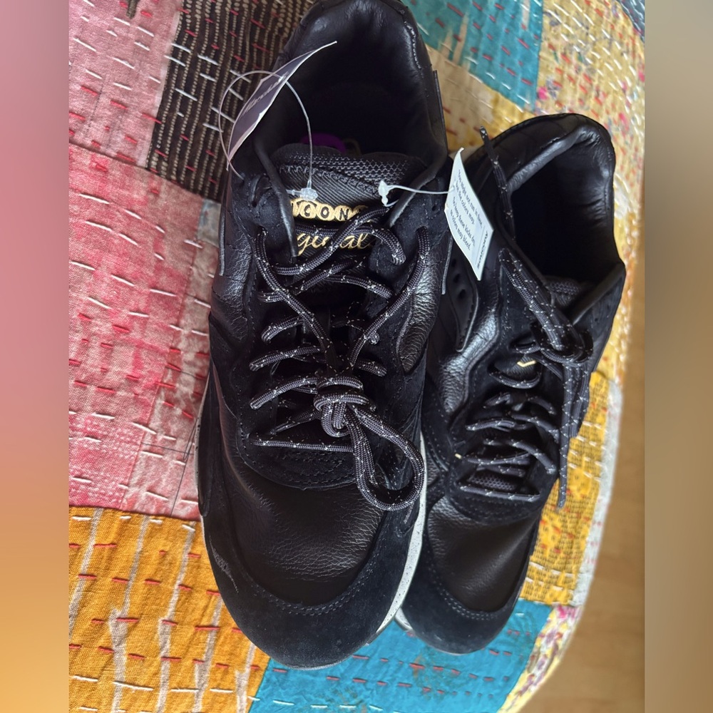 NWT Black Leather Sneakers